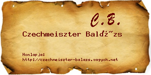 Czechmeiszter Balázs névjegykártya