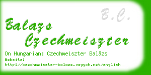 balazs czechmeiszter business card